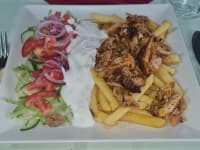 Gyrostál hasábburgonyával